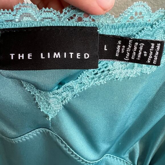 Vintage Blue Lace Babydoll Tank Top, Coquette Cottagecore Y2K 2000s Large - Picture 6 of 7